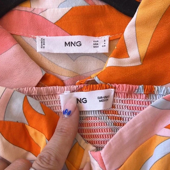 MANGO Matching Set Bralette Crop Top and Button Down Blouse S - Picture 9 of 13